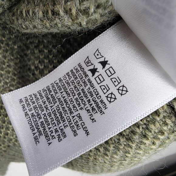 Lucky Brand Sweater Women's Sz S Green Camouflage Wool Blend Button Up Cardigan - Picture 7 of 8